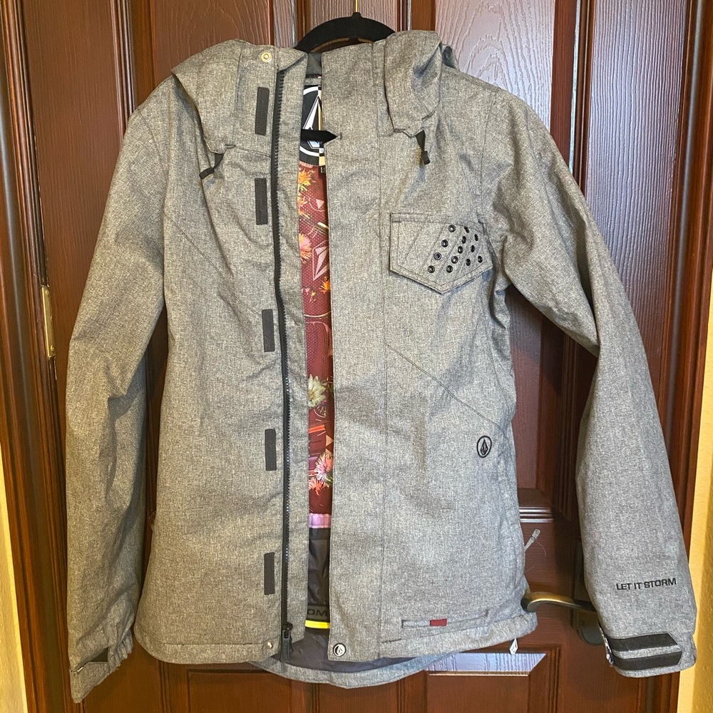 Grey Volcom Snowboarding Jacket - image 1